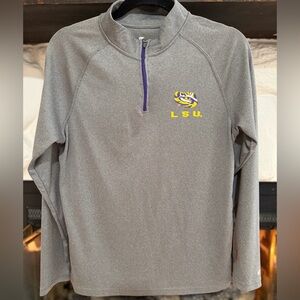 Colosseum Gray and Purple Youth Quarter-Zip
